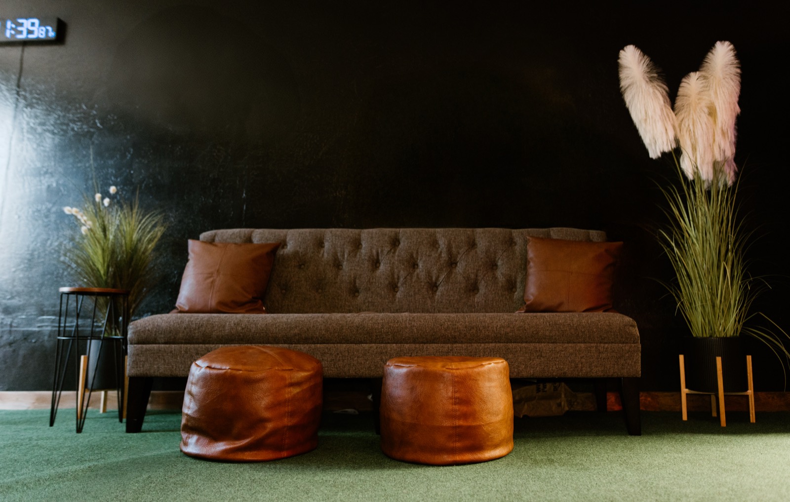 Recovery lounge at Heat & Chill Recovery, contrast therapy studio in Oklahoma City